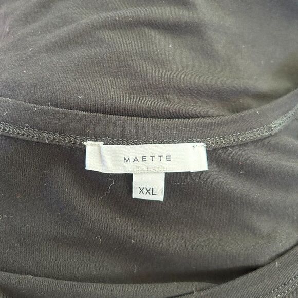 NWT Maette By Stella & Dot XXL‎ Black Shoulder Cut Out Long Sleeve Shirt - Picture 3 of 10